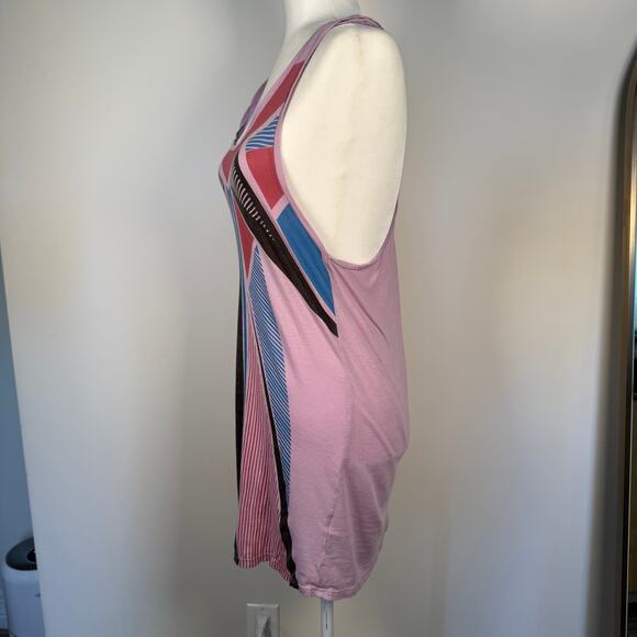 Topshop Purple Geometric Racerback Tank – Size 4 - Picture 4 of 6